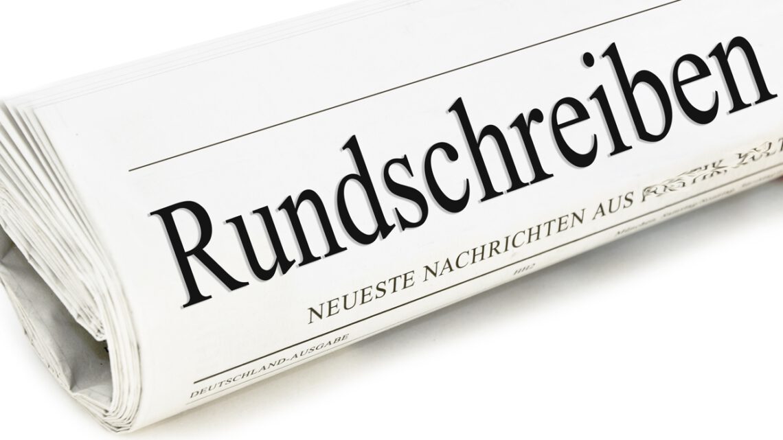 33. Rundschreiben des Vereinsvorstandes